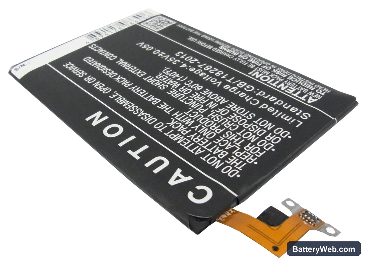 HTC M8 Replacement Battery, 3.8V, 2600mAh, Li-Polymer 3