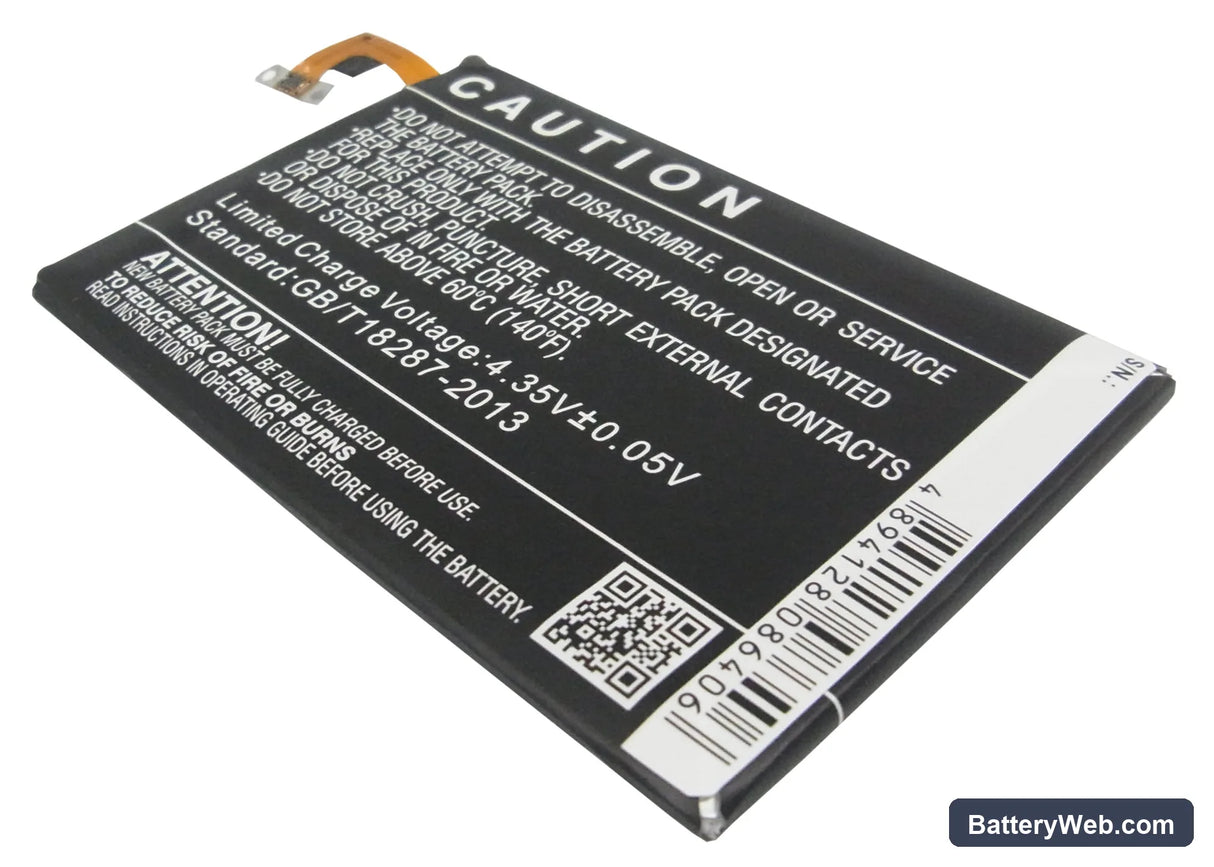 HTC M8 Replacement Battery, 3.8V, 2600mAh, Li-Polymer 4