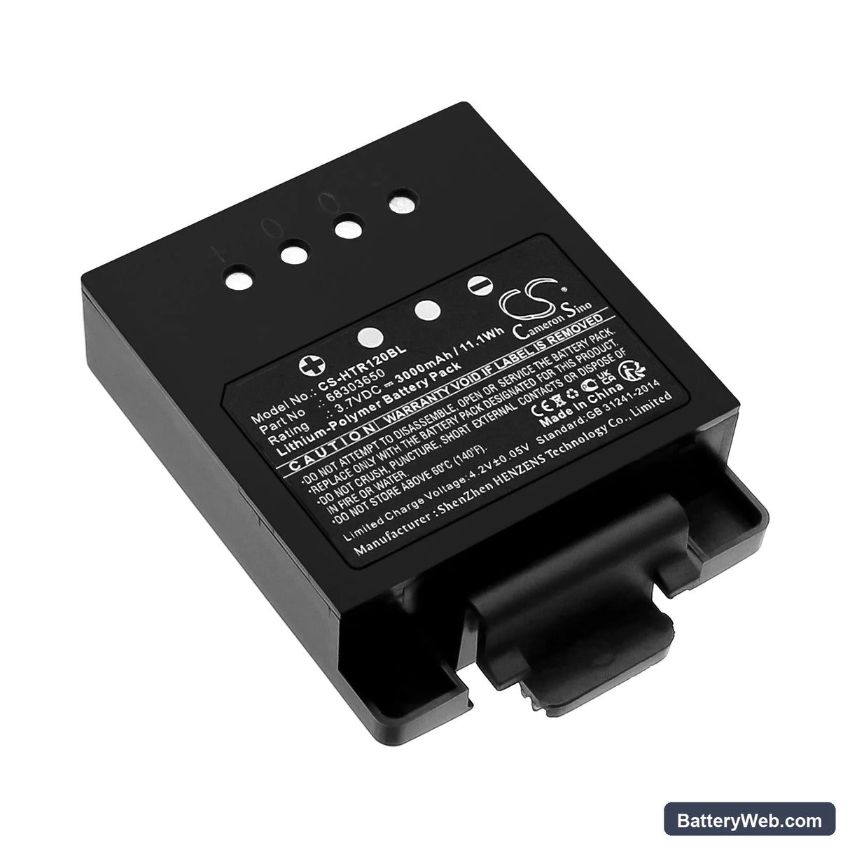 Hetronic ERGO-120 Replacement Battery, 3.7V, 3000mAh, Li-Polymer 1