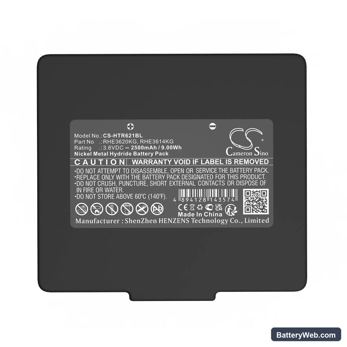 Hetronic CS 434 Replacement Battery, 3.6V, 2500mAh, Ni-MH 5