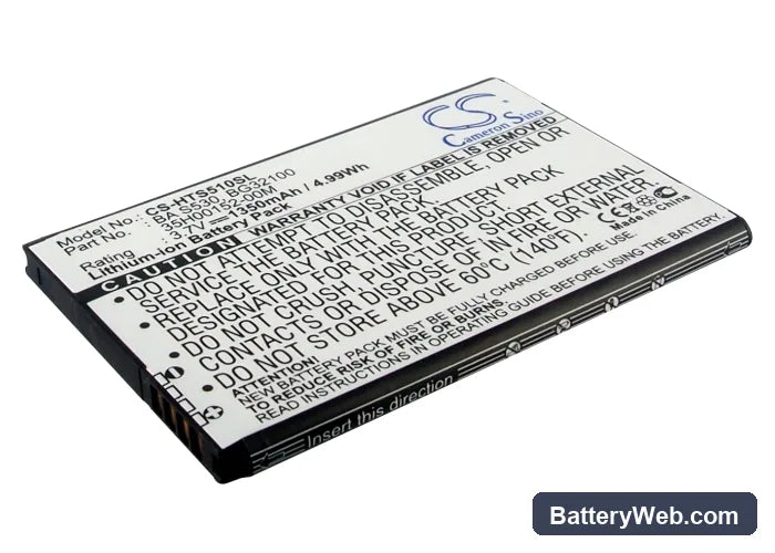 Google G12 Replacement Battery, 3.7V, 1350mAh, Li-ion 2
