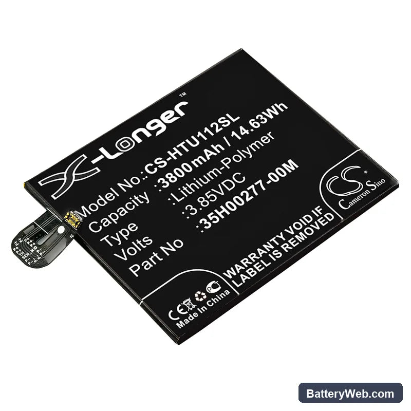 HTC U11+ Replacement Battery, 3.85V, 3800mAh, Li-Polymer 1
