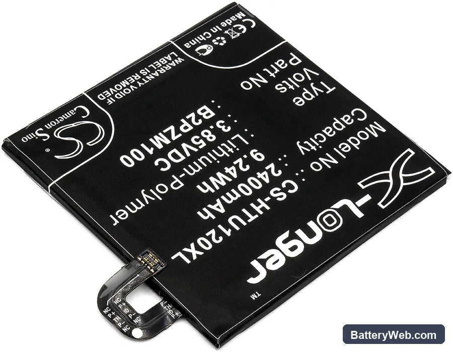 HTC U Play Replacement Battery, 3.85V, 2400mAh, Li-Polymer 2