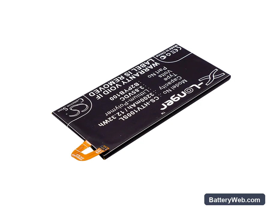 HTC 10 Evo Replacement Battery, 3.85V, 3200mAh, Li-Polymer 2