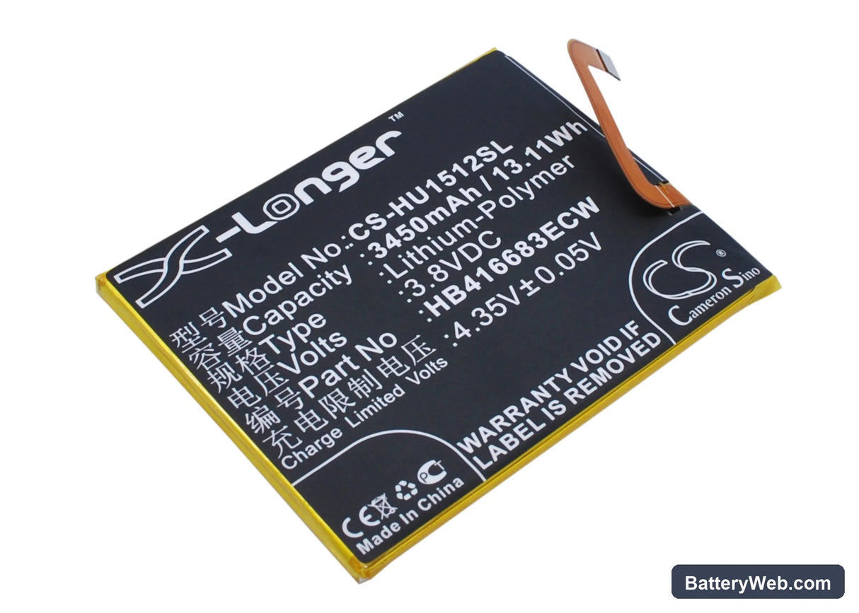 Google Nexus 6P Replacement Battery, 3.8V, 3450mAh, Li-Polymer 1
