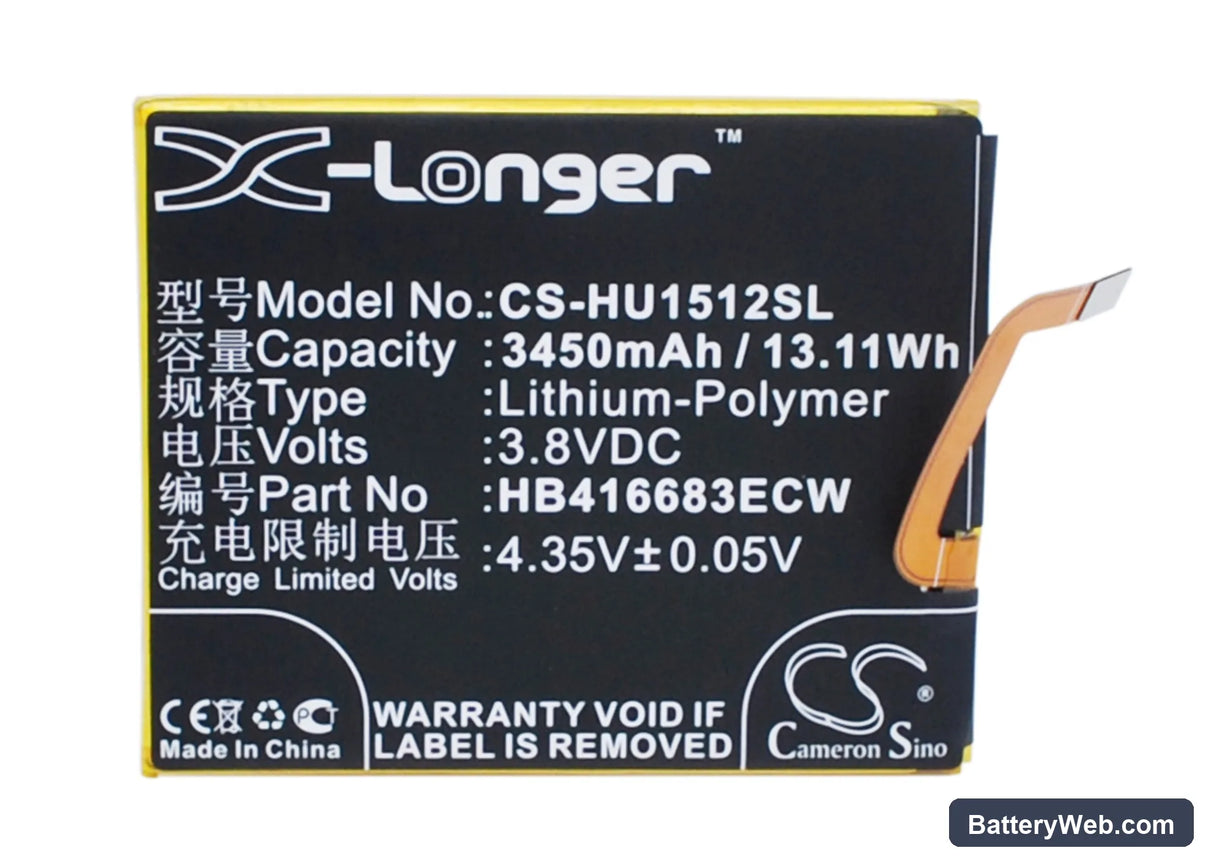Google Nexus 6P Replacement Battery, 3.8V, 3450mAh, Li-Polymer 5