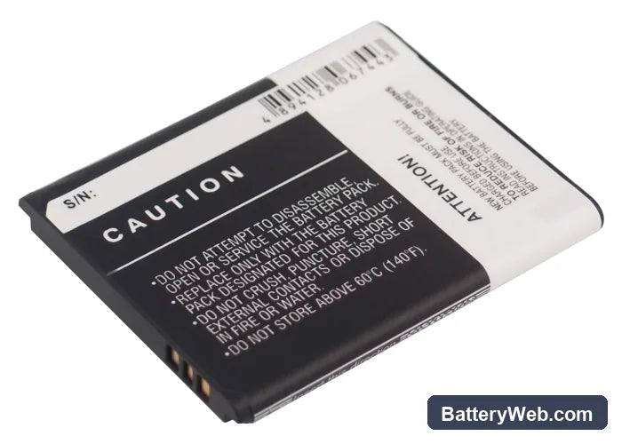 MetroPCS HWM835-R Replacement Battery, 3.7V, 1300mAh, Li-ion 3