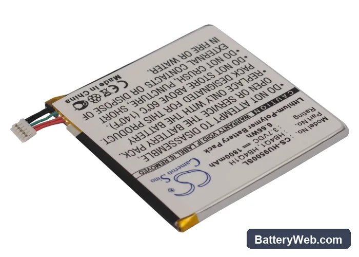 Huawei U9500 Replacement Battery, 3.7V, 1800mAh, Li-Polymer 2