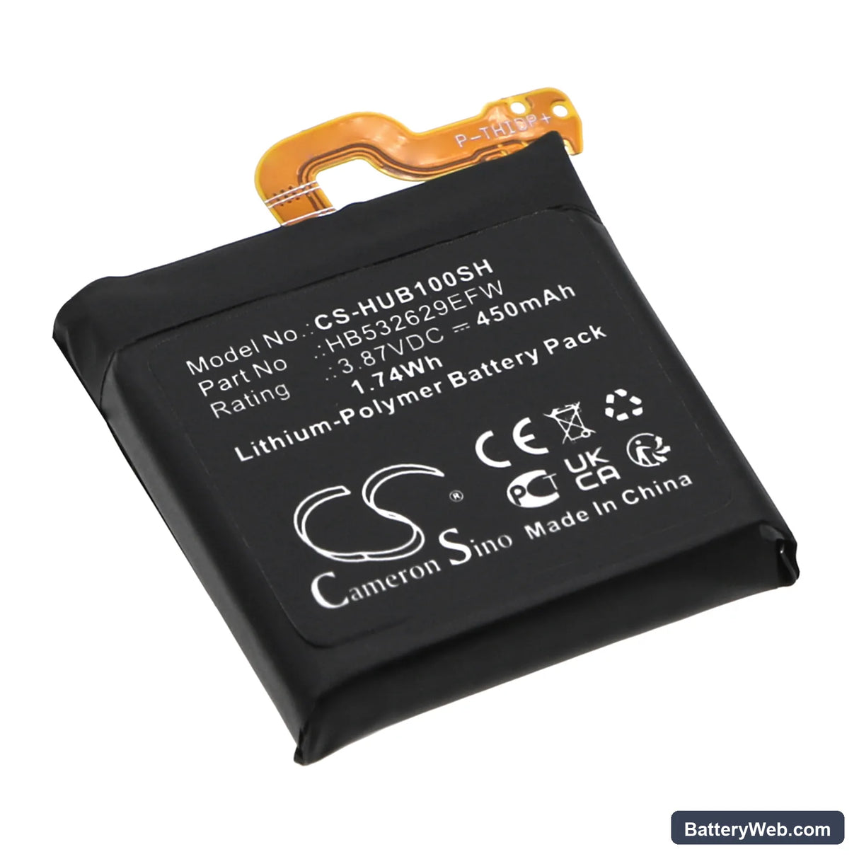 Huawei Watch GT 3 SE Replacement Battery, 3.87V, 450mAh, Li-Polymer 1