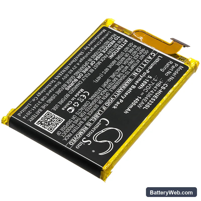Huawei E5338 Replacement Battery, 3.7V, 1400mAh, Li-Polymer 2