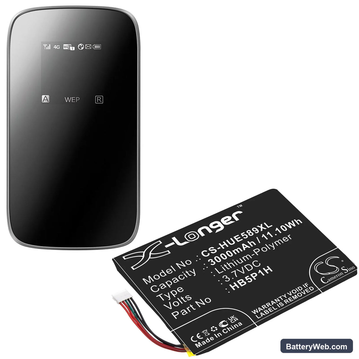 Telekom Speedbox LTE mini Replacement Battery, 3.7V, 3000mAh, Li-Polymer 6