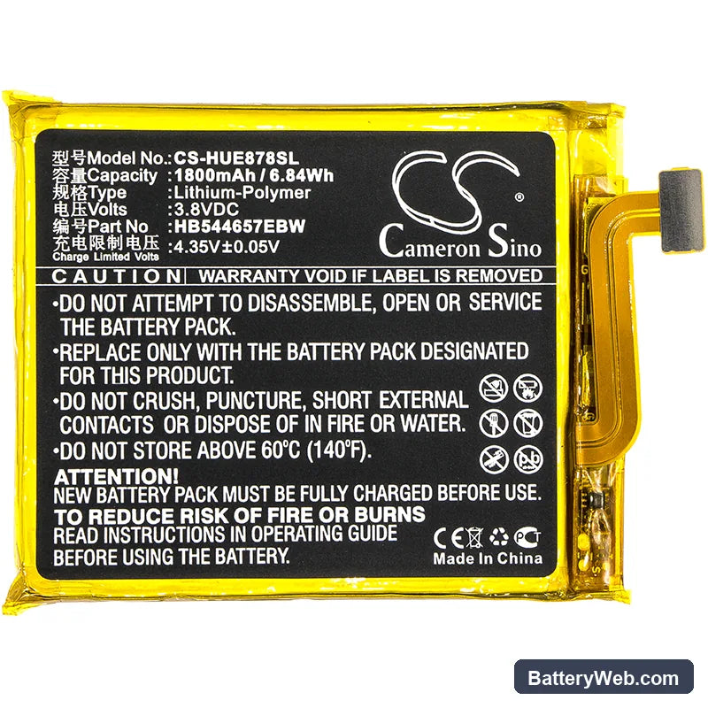 Huawei E5878 Replacement Battery, 3.8V, 1800mAh, Li-Polymer 3