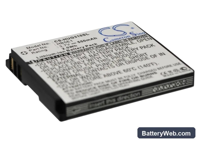 Huawei G2201 Replacement Battery, 3.7V, 550mAh, Li-ion 1