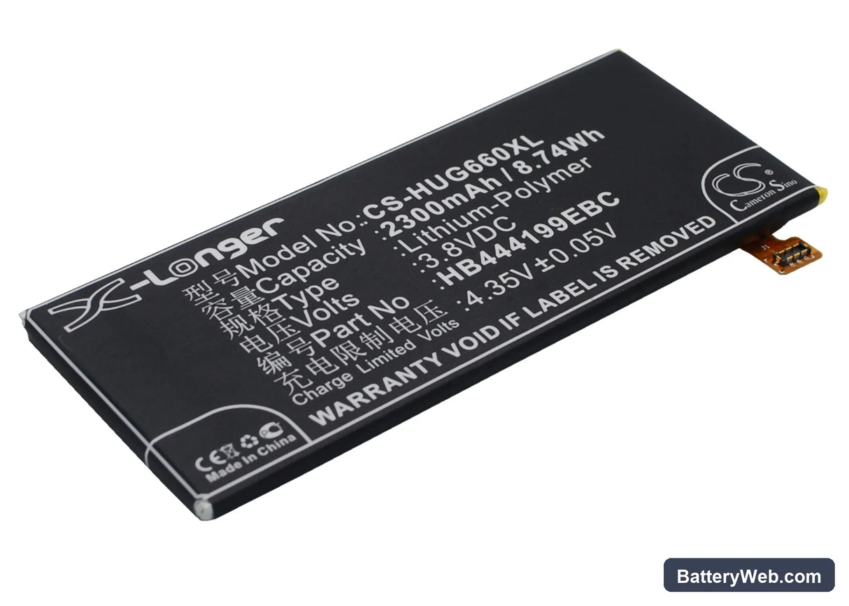 Huawei Ascend G660 Replacement Battery, 3.8V, 2300mAh, Li-Polymer 2