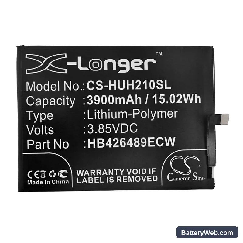 Huawei Honor V20 Replacement Battery, 3.85V, 3900mAh, Li-Polymer 3