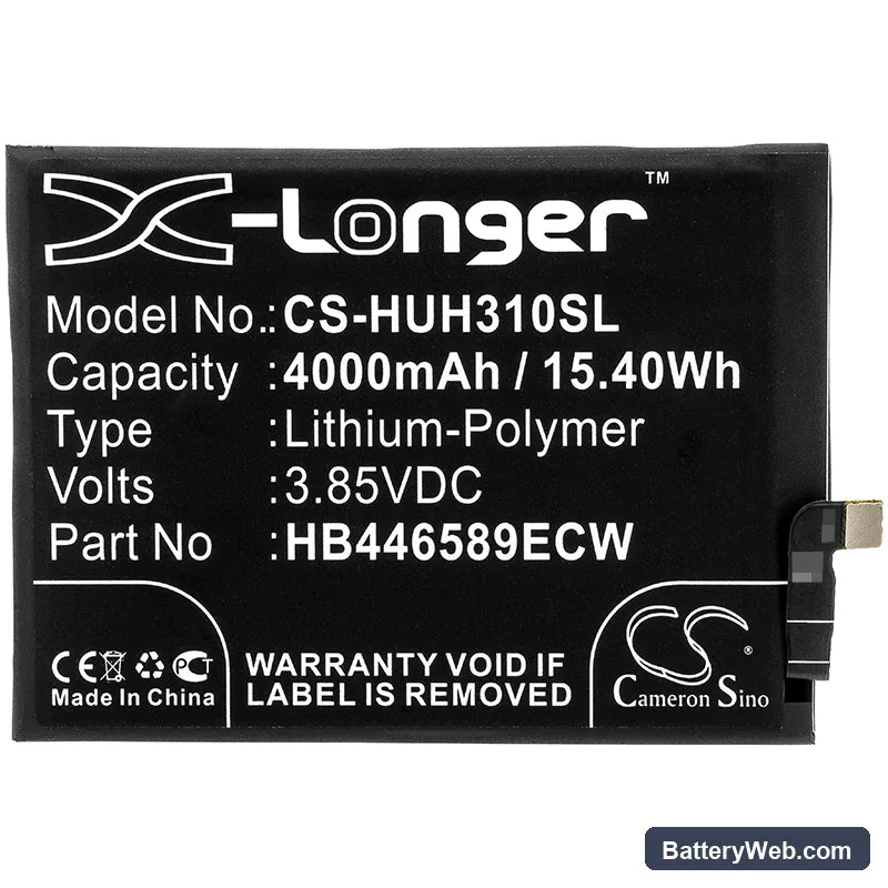 Huawei Honor View 30 Pro Replacement Battery, 3.85V, 4000mAh, Li-Polymer 3