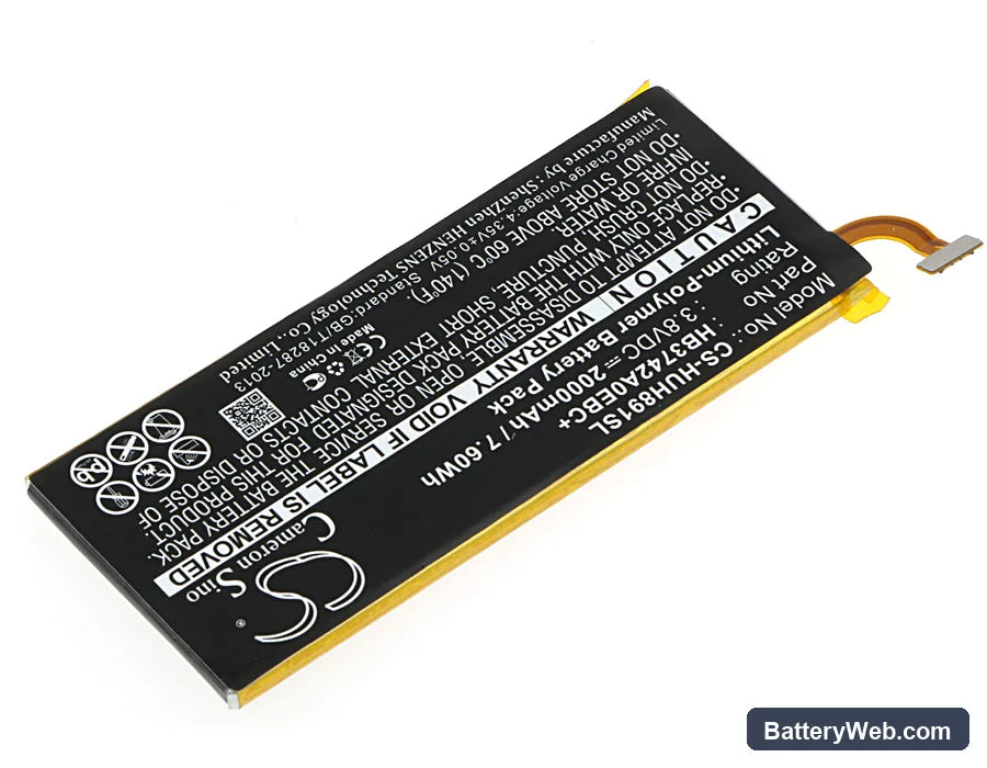 Huawei H891L Replacement Battery, 3.8V, 2000mAh, Li-Polymer 2