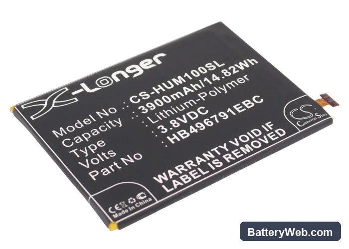 Huawei Ascend Mate Replacement Battery, 3.8V, 3900mAh, Li-Polymer 1