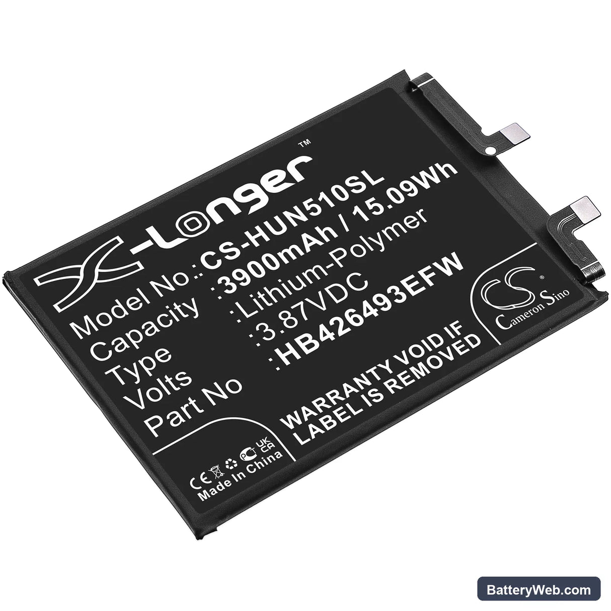 Huawei Honor 50 SE Replacement Battery, 3.87V, 3900mAh, Li-Polymer 1