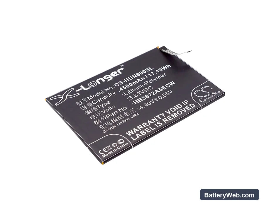 Huawei Honor Note 8 Replacement Battery, 3.82V, 4500mAh, Li-Polymer 1