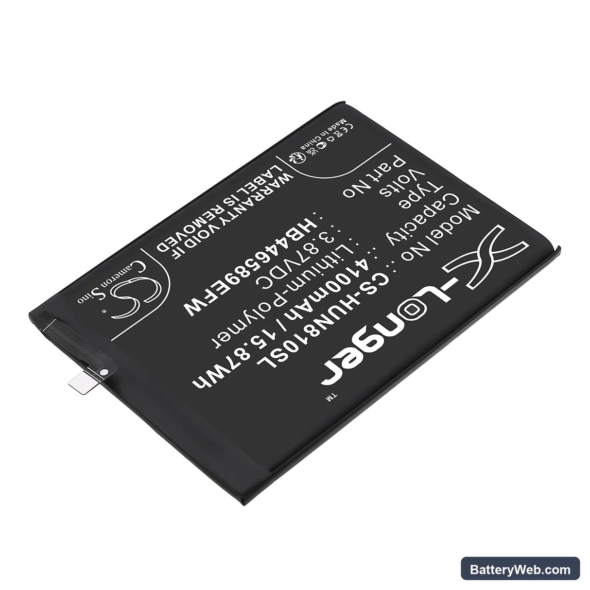 Huawei Nova 8 SE Replacement Battery, 3.87V, 4100mAh, Li-Polymer 2