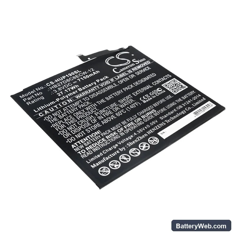 Huawei MatePad Pro Replacement Battery, 3.8V, 7150mAh, Li-Polymer 1
