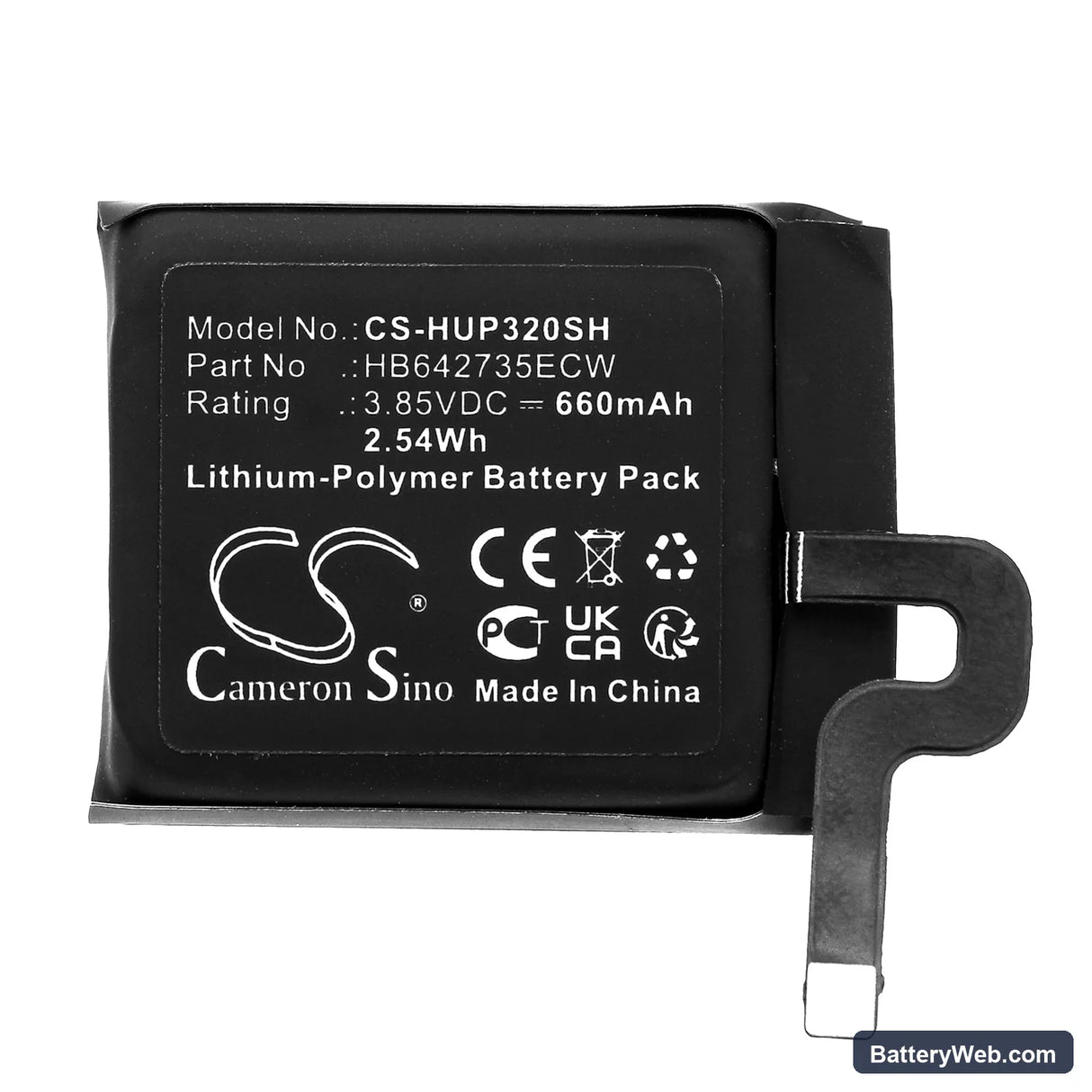 Huawei Watch 3 Pro Replacement Battery, 3.85V, 660mAh, Li-Polymer 3