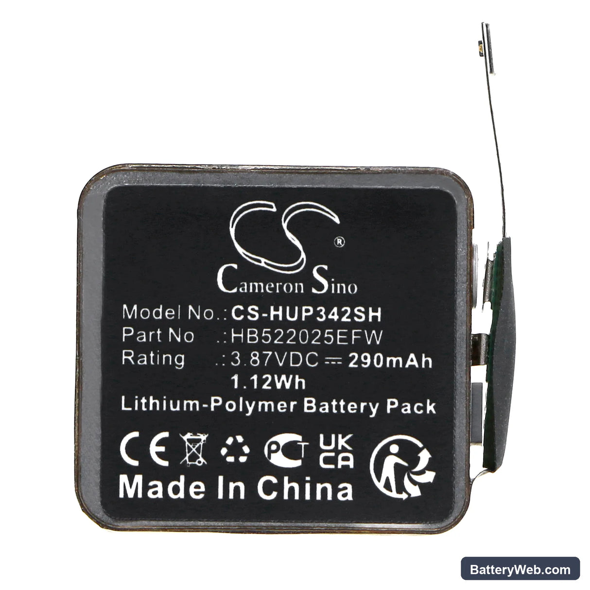 Huawei Watch GT3 42mm Replacement Battery, 3.87V, 290mAh, Li-Polymer 3