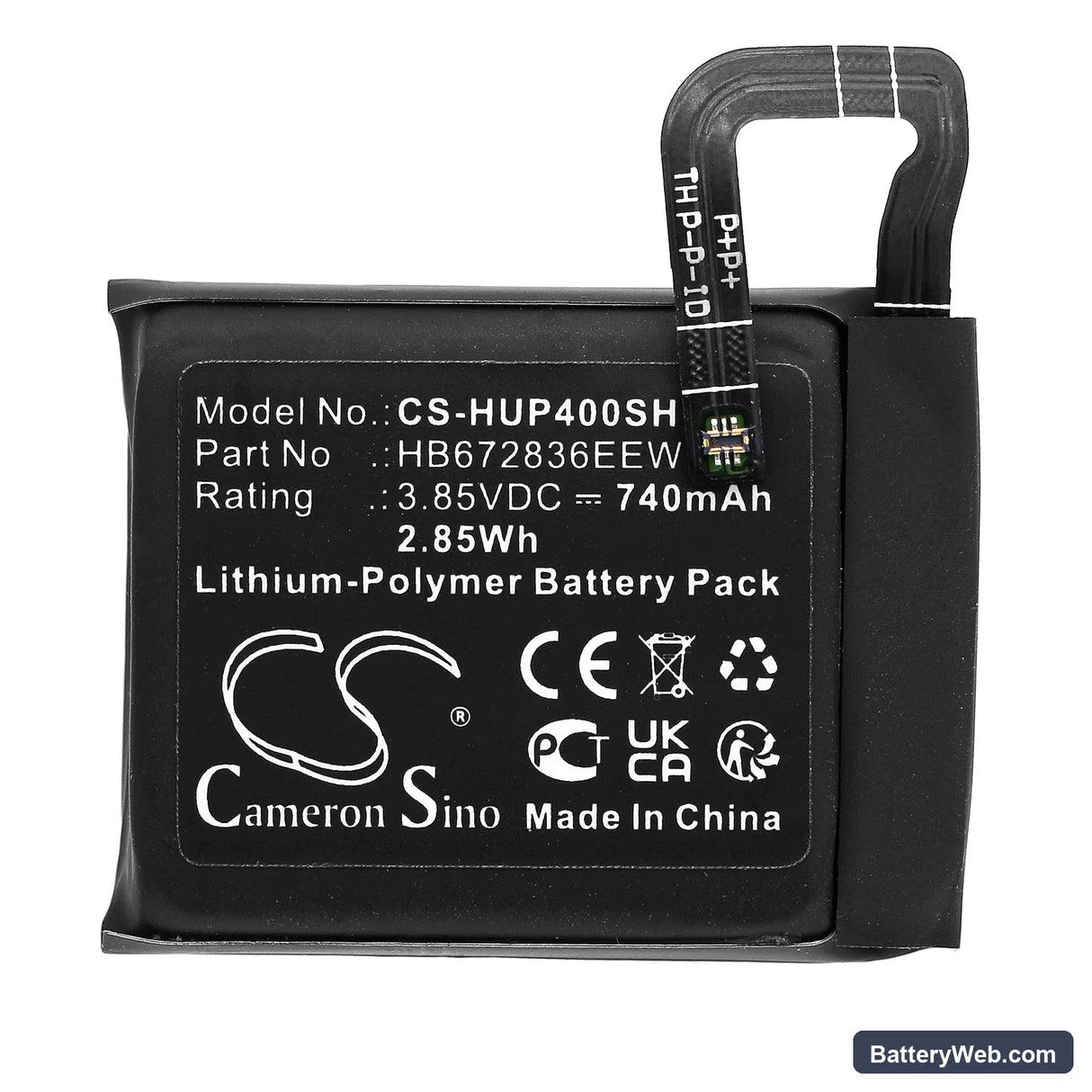Huawei Watch GS Pro Replacement Battery, 3.85V, 740mAh, Li-Polymer 3