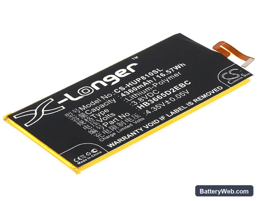 Huawei Ascend P8 Max Replacement Battery, 3.8V, 4360mAh, Li-Polymer 1