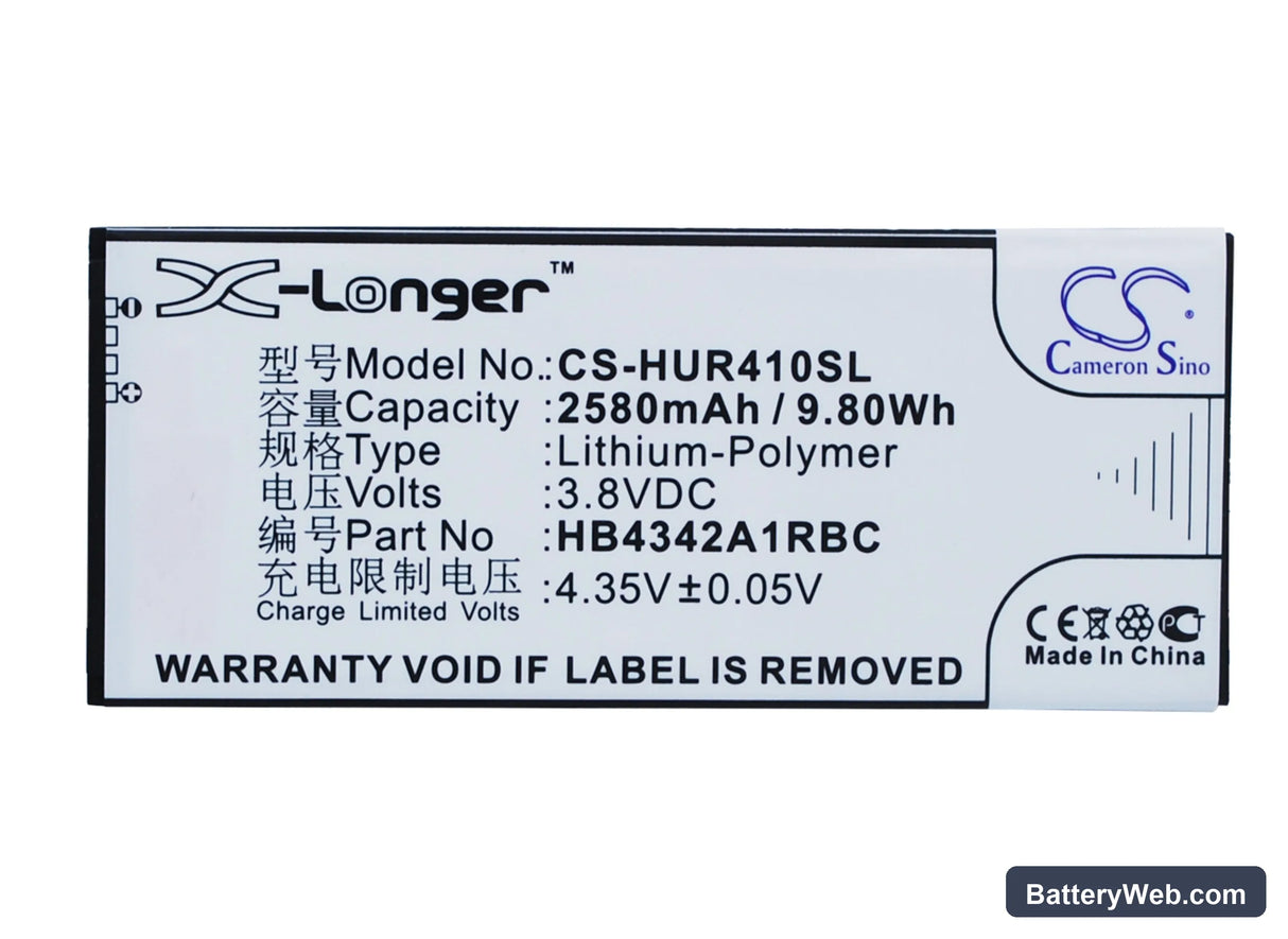 Huawei Honor 4A Replacement Battery, 3.8V, 2580mAh, Li-Polymer 5
