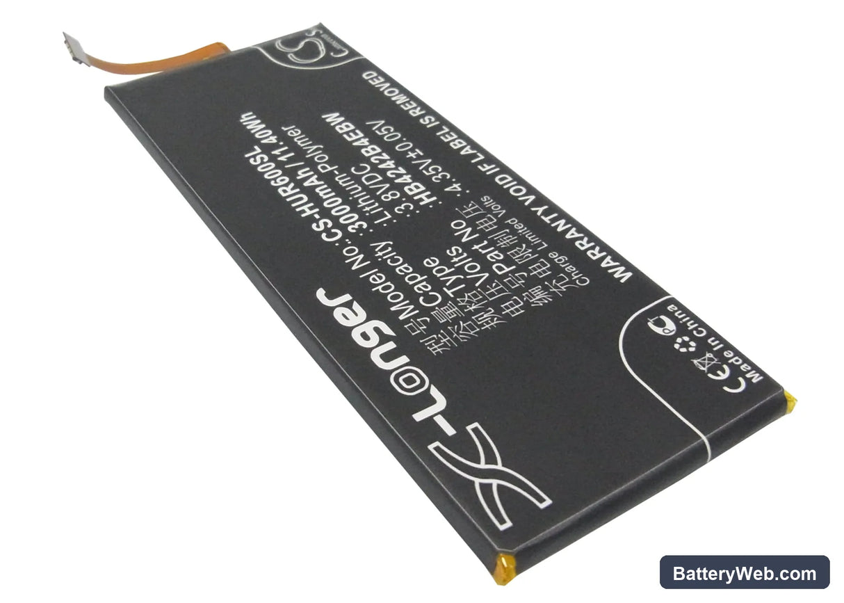 Huawei Honor 6 Replacement Battery, 3.8V, 3000mAh, Li-Polymer 2