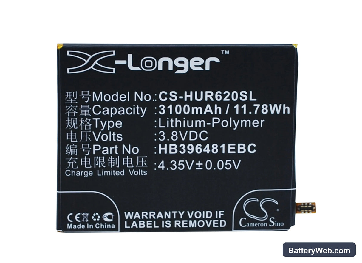 Huawei Honor 6 Extreme Edition Replacement Battery, 3.8V, 3100mAh, Li-Polymer 1