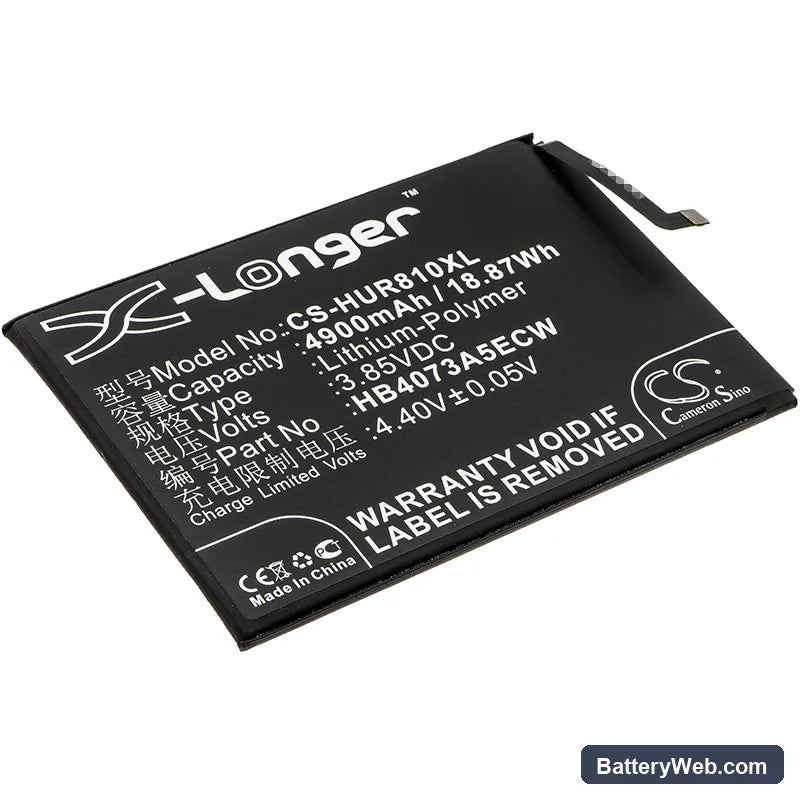 Huawei Honor 8X Max Replacement Battery, 3.85V, 4900mAh, Li-Polymer 1