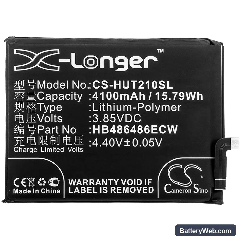 Huawei Mate 20 Pro Replacement Battery, 3.85V, 4100mAh, Li-Polymer 3