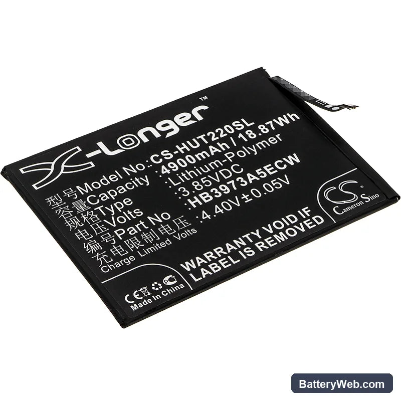 Huawei Mate 20 X Replacement Battery, 3.85V, 4900mAh, Li-Polymer 1