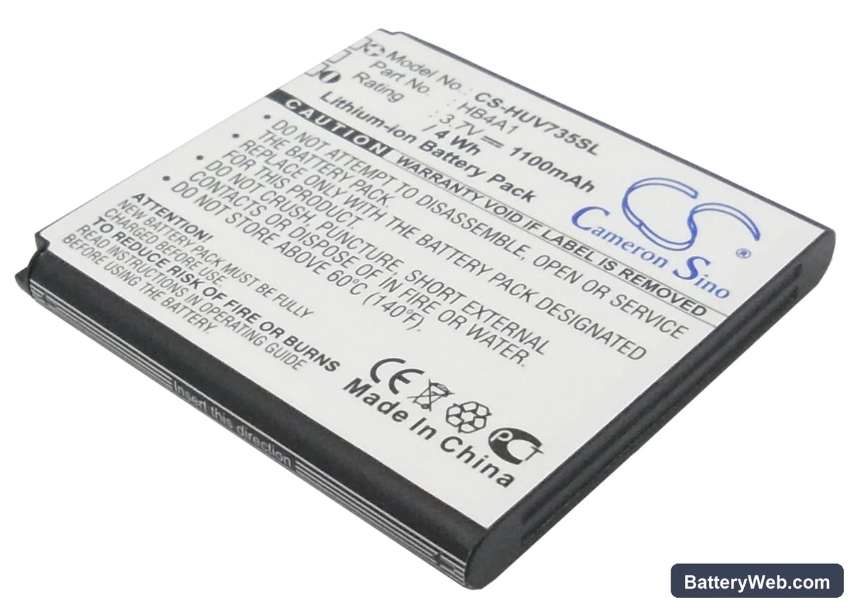 Huawei U6100 Replacement Battery, 3.7V, 1100mAh, Li-ion 1