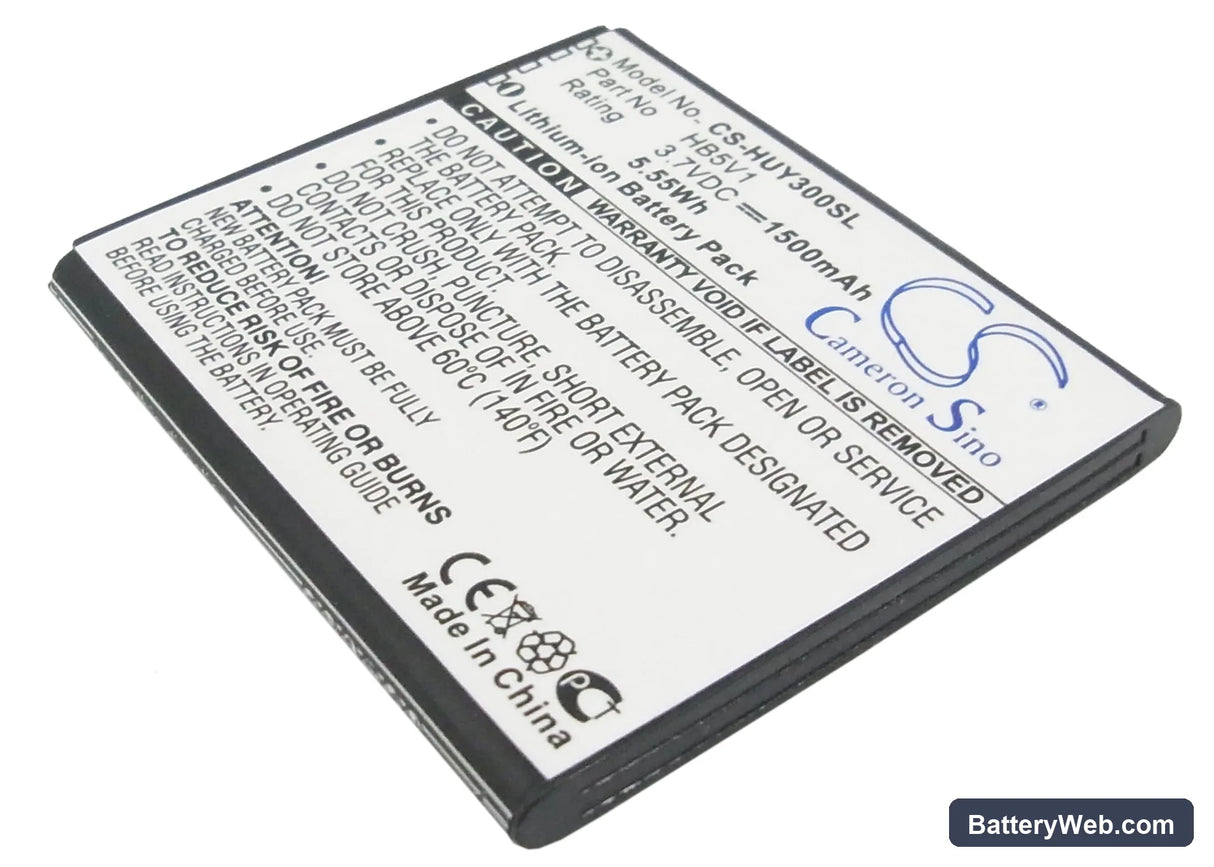 Huawei Y300 Replacement Battery, 3.7V, 1500mAh, Li-ion 1
