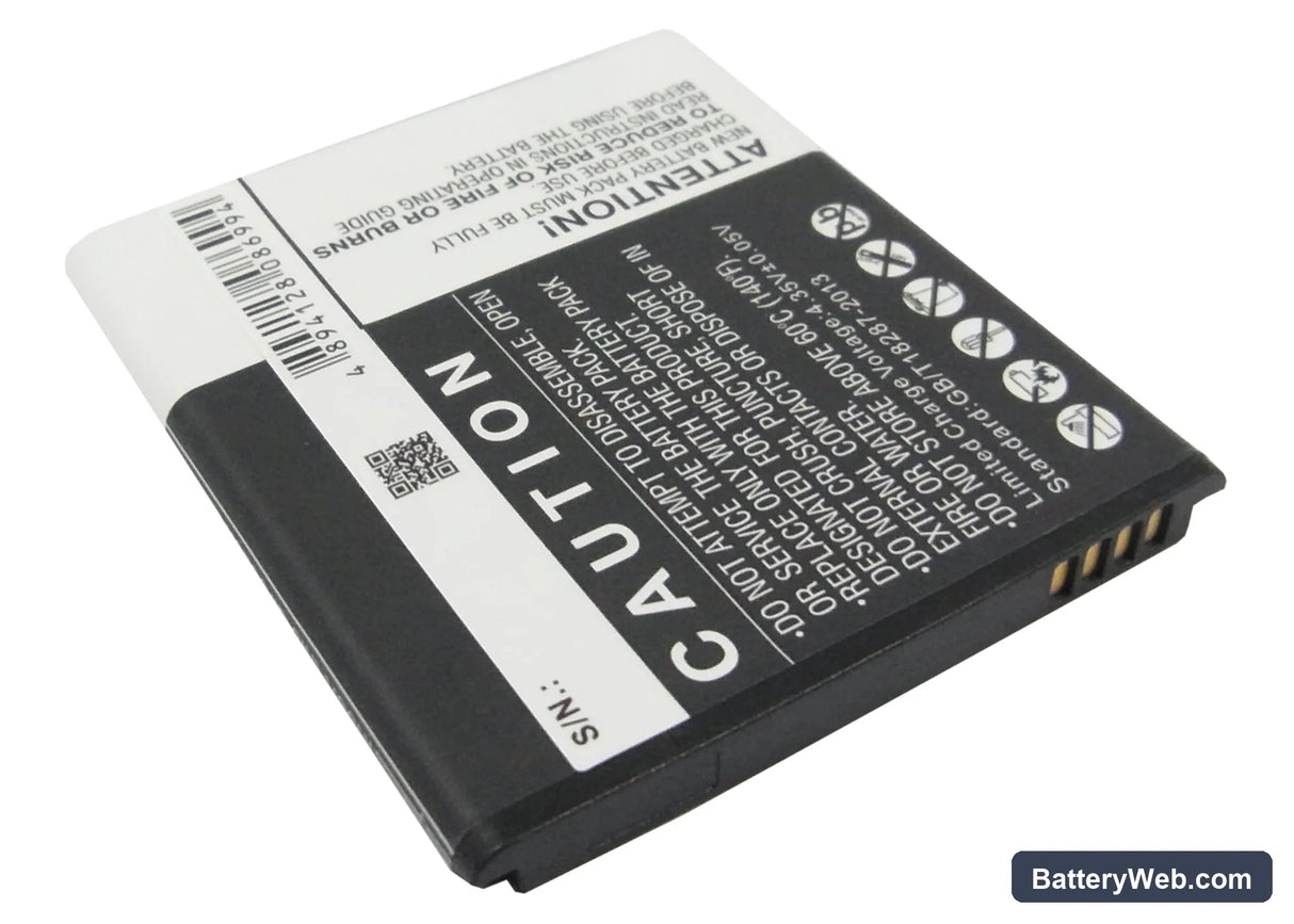 Huawei Y300 Replacement Battery, 3.8V, 1750mAh, Li-ion 3