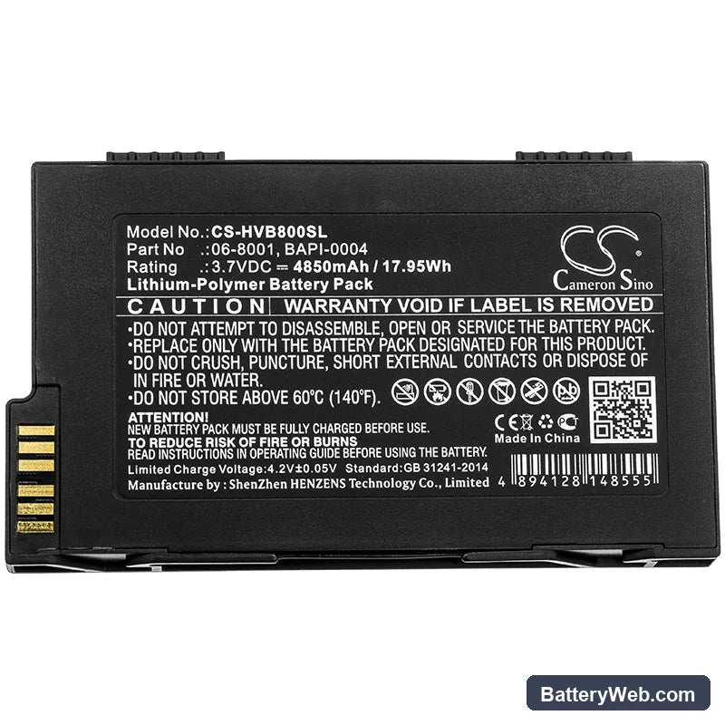 HumanWare BrailleNote Replacement Battery, 3.7V, 4850mAh, Li-Polymer 3