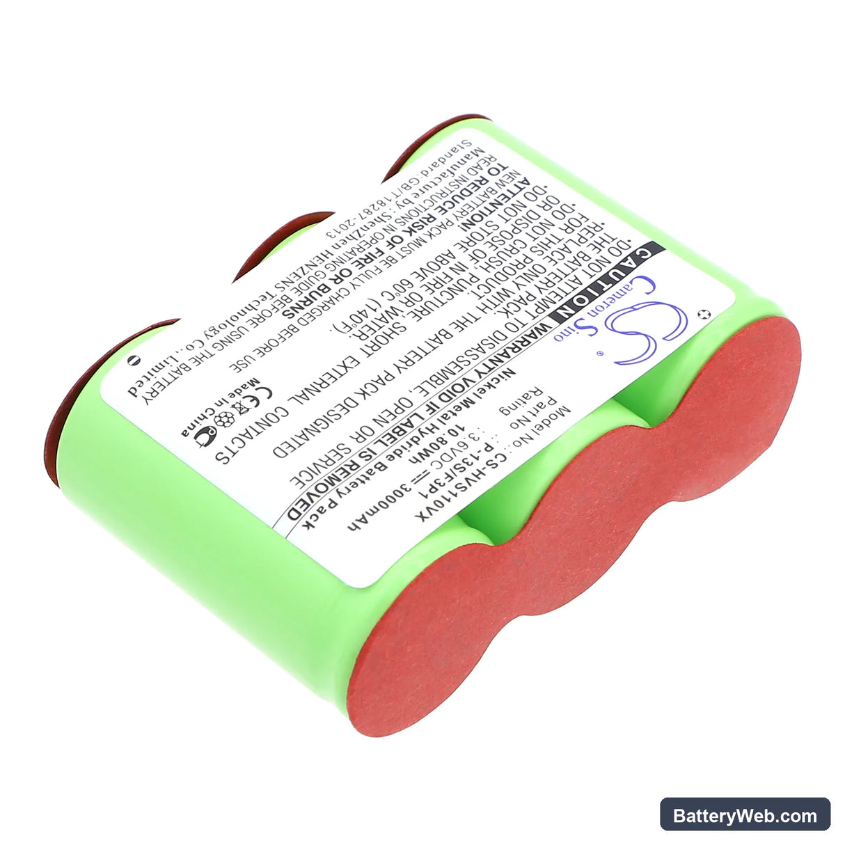 Hoover S1105 Replacement Battery, 3.6V, 3000mAh, Ni-MH 2