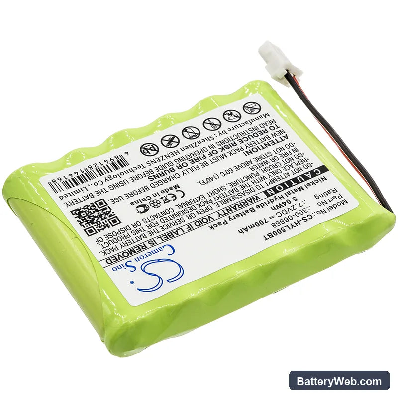 Honeywell Tss Keypad Replacement Battery, 7.2V, 700mAh, Ni-MH 2