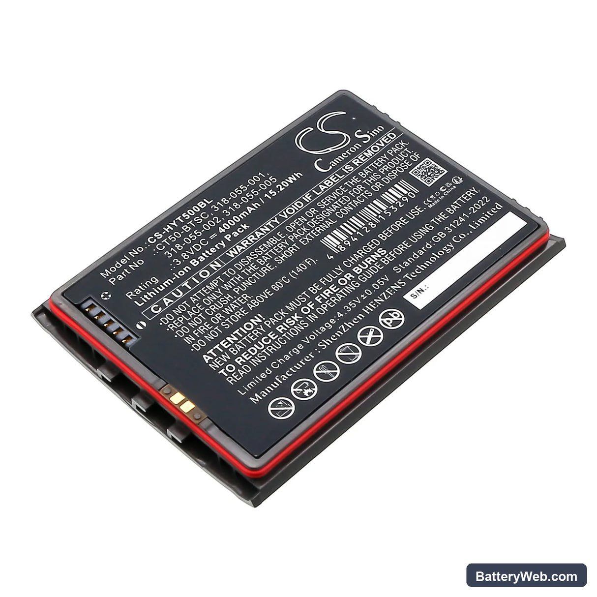 Dolphin CT40 Replacement Battery, 3.8V, 4000mAh, Li-ion 2