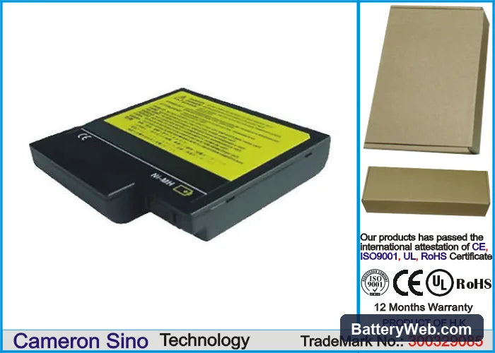 IBM ThinkPad 365 Replacement Battery, 9.6V, 4000mAh, Ni-MH 1