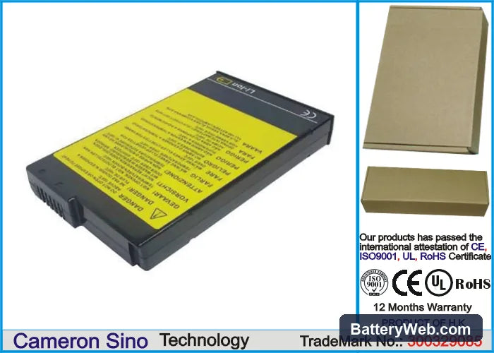 IBM ThinkPad 770 Replacement Battery, 10.8V, 6600mAh, Li-ion 1