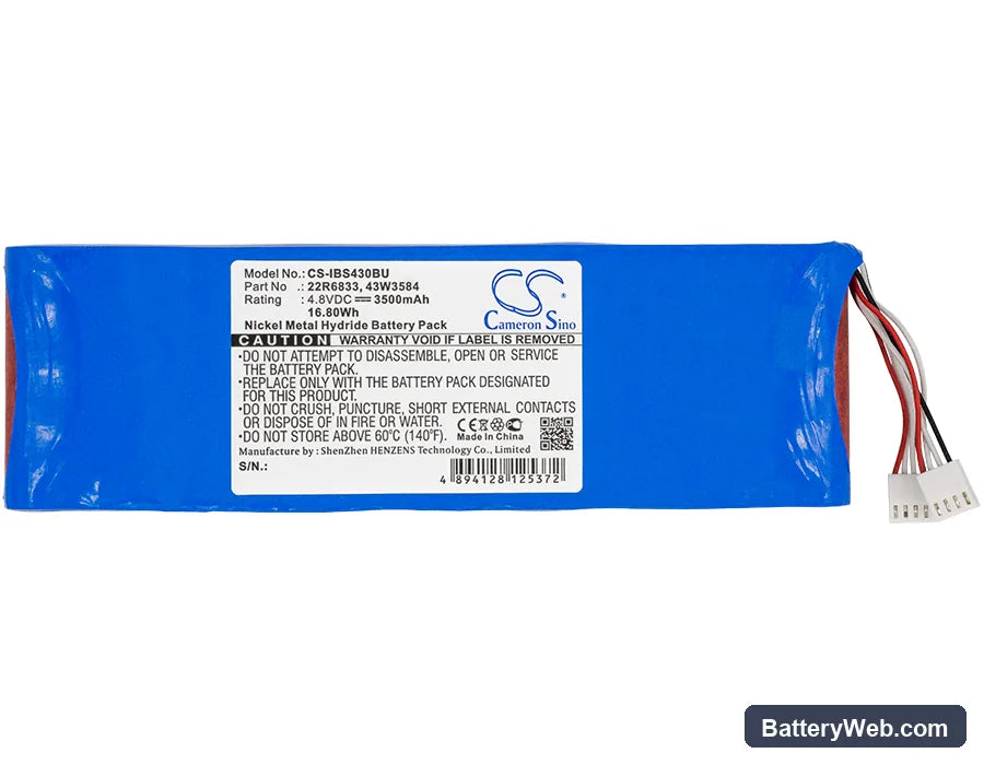 IBM BladeCenter S Replacement Battery, 4.8V, 3500mAh, Ni-MH 3