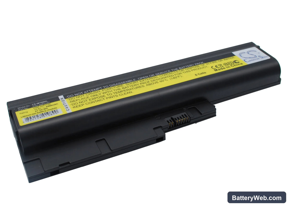 IBM ThinkPad R60 Replacement Battery, 10.8V, 4400mAh, Li-ion 2