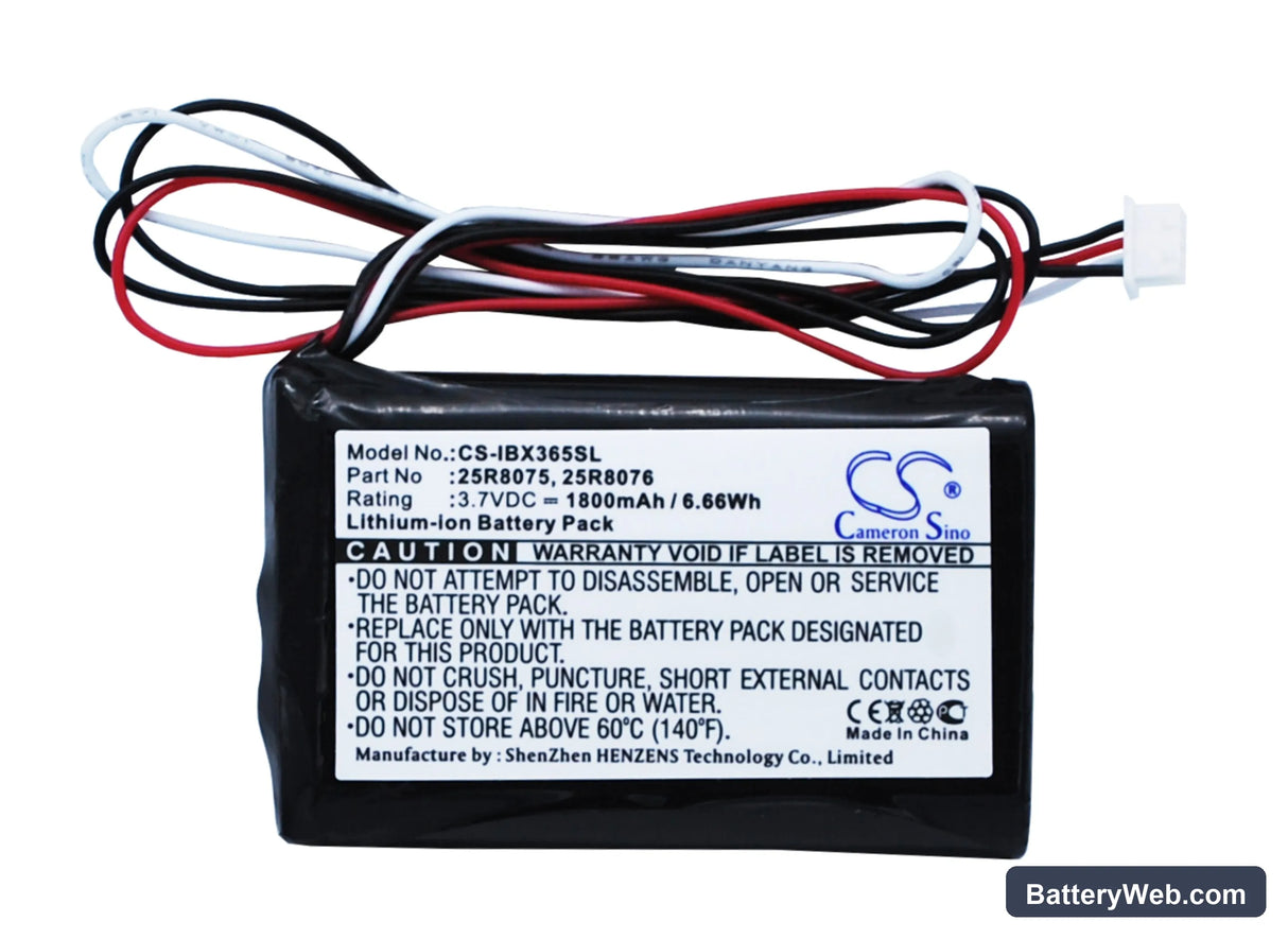 IBM ServerRAID 8K Replacement Battery, 3.7V, 1800mAh, Li-ion 1