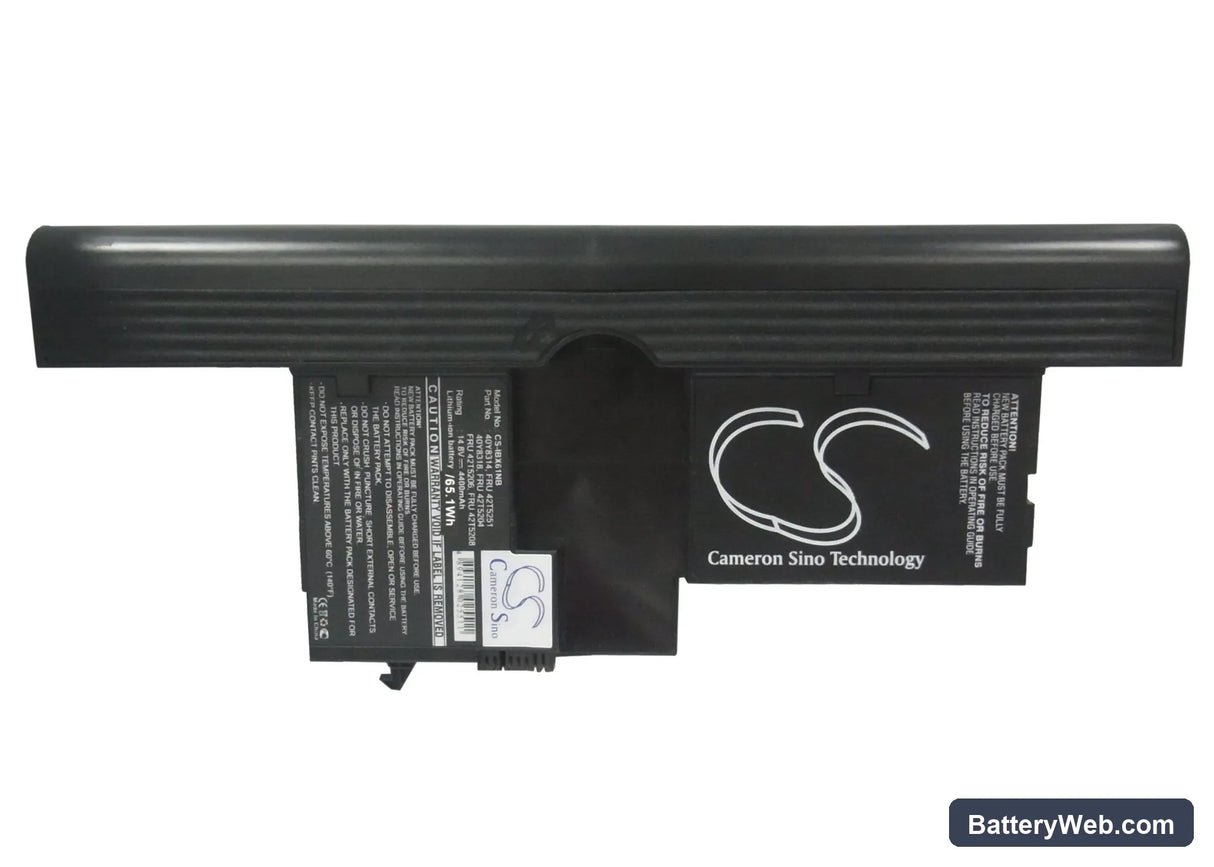 IBM ThinkPad X60 Tablet PC 6365 Replacement Battery, 14.8V, 4400mAh, Li-ion 5