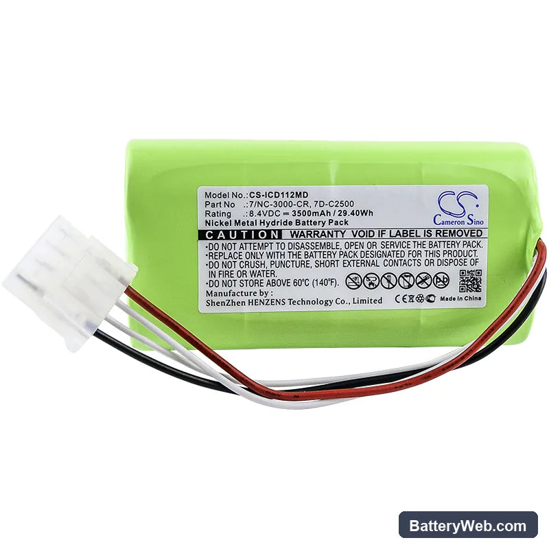 Innomed HeartScreen 112d Replacement Battery, 8.4V, 3500mAh, Ni-MH 3